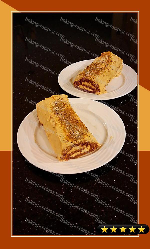Gingerbread Cake Roll with Pumpkin Spice Cream recipe