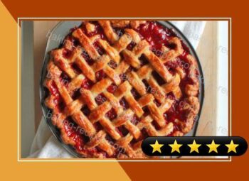 Strawberry and Rhubarb Lattice Pie recipe