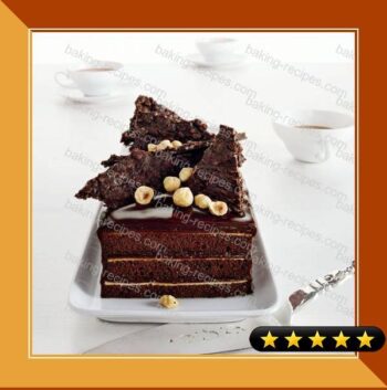 Chocolate Hazelnut Cake with Praline Chocolate Crunch recipe