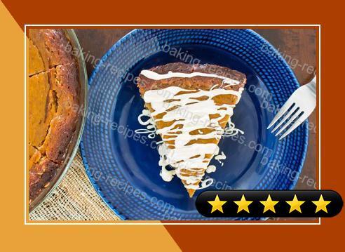 Pumpkin Pie with Gluten-Free Oatmeal Cookie Crust and White Chocolate Cinnamon Drizzle recipe