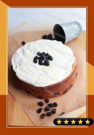 Blackberry Lemon Poppy Seed Cake with Yogurt Cream Cheese Frosting recipe