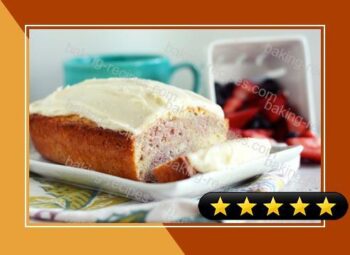 Starbucks Copycat Raspberry Swirl Pound Cake with Cream Cheese Frosting recipe