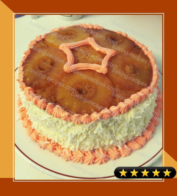 Double layer upside down pineapple cake recipe