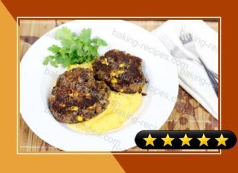 Spicy Black Bean Cakes with Cheddar and Jalapeno Polenta recipe