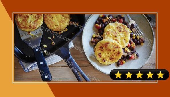 Double Corn Cakes with Black Beans recipe