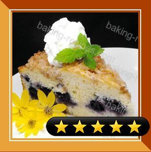 Toasted Coconut-Topped Blueberry Cake recipe