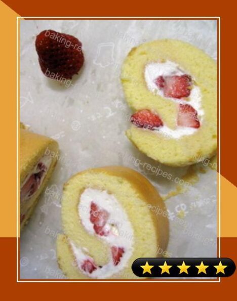 Strawberry Roll Cake with Mascarpone Cream recipe