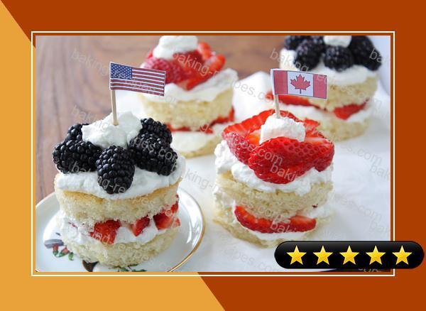Fourth of July & Canada Day Blackberry & Strawberry Lemon Cakes recipe