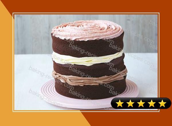 Neapolitan chocolate fudge cake recipe recipe